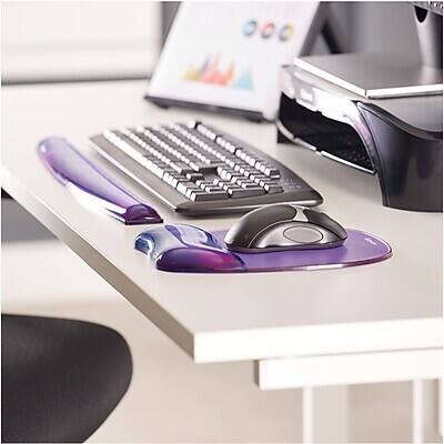 Alt View 2. Fellowes - Crystals Gel Mouse Pad/Wrist Rest Combo, Non-Skid Base, Purple - Purple.