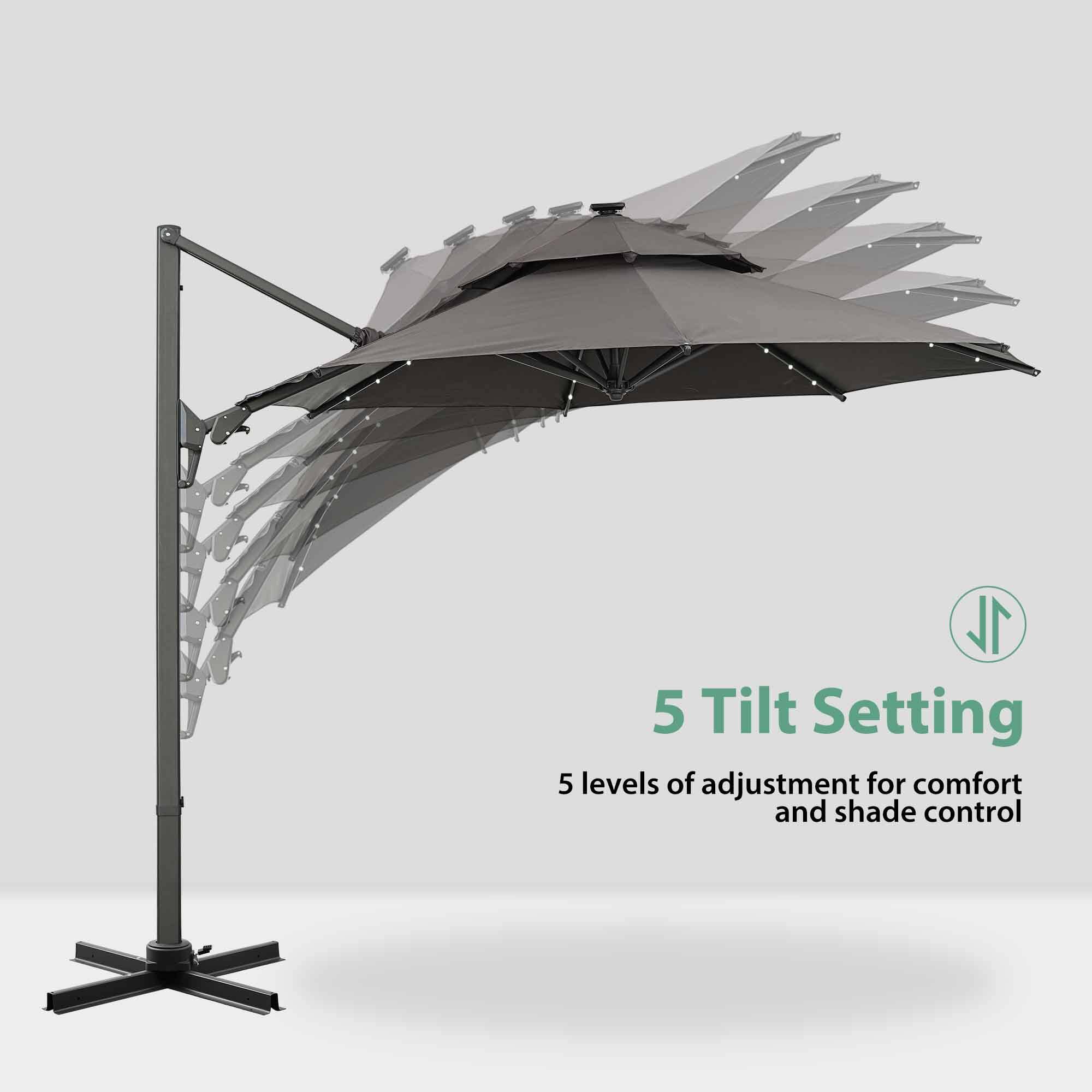 5 Tilt Setting  
5 levels of adjustment for comfort and shade control