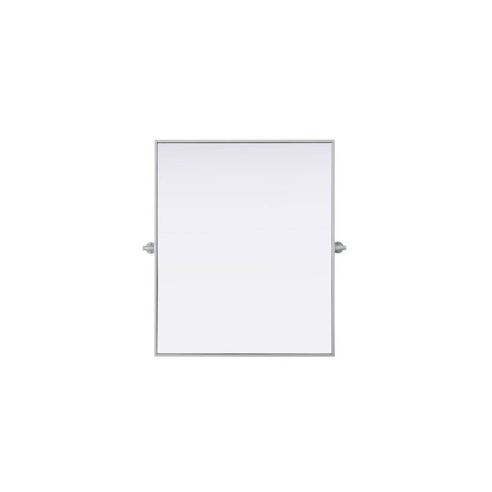 Alt View 6. Elegant Kitchen and Bath - Amoura 30X36 Pivot Mirror In Silver - Silver.
