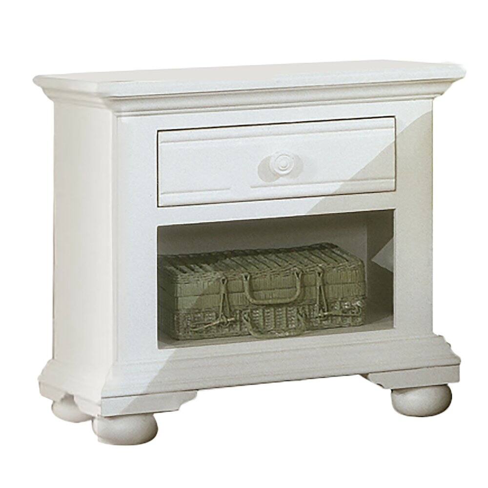 American Woodcrafters - Cottage Traditions 1-Drawer Nightstand - Cottage - White