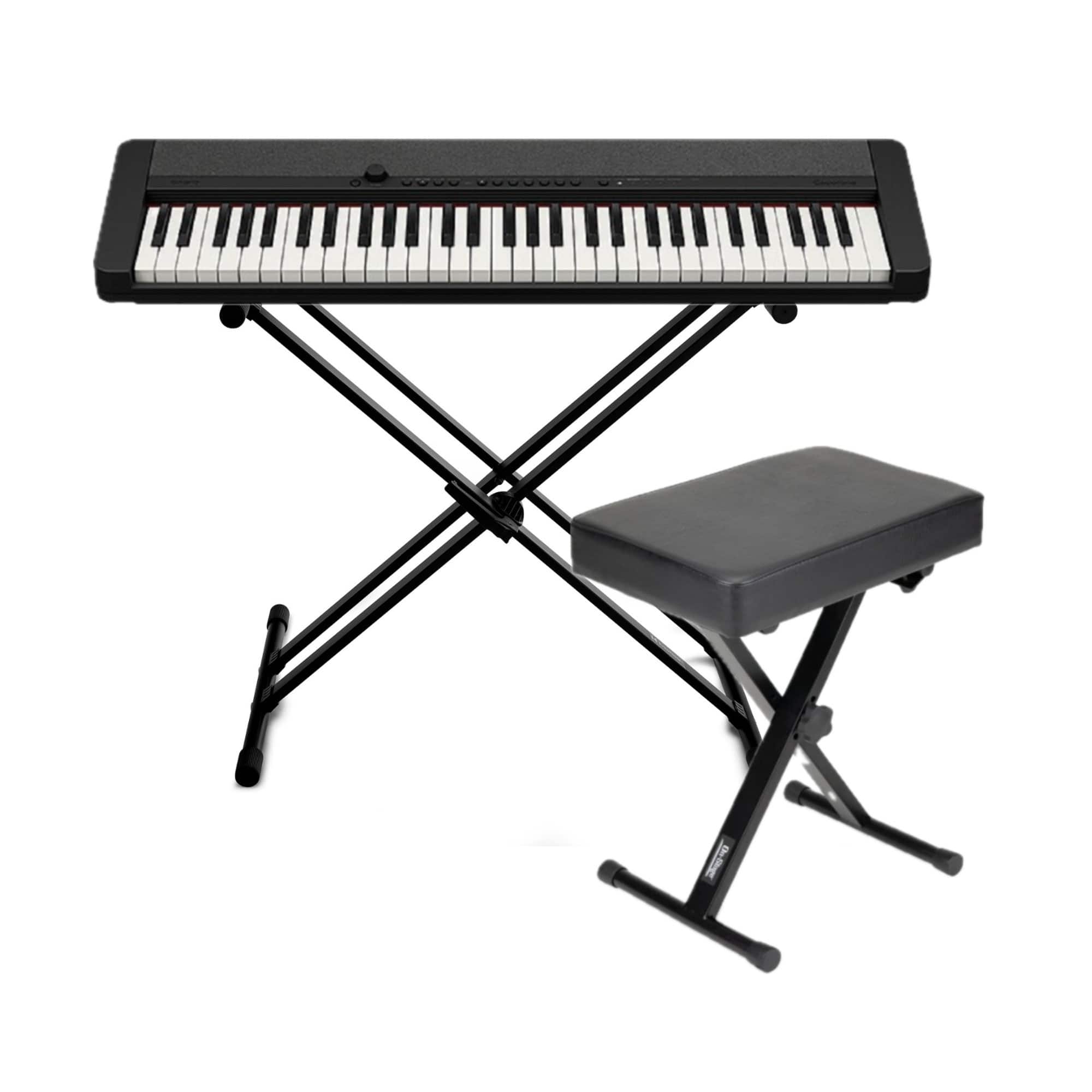 Casio - Casiotone CT-S1 61-Key Touch Response Portable Keyboard (Black) with Accs