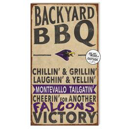 Jardine - Montevallo Falcons 11" x 20" Indoor/Outdoor BBQ Sign - Brown