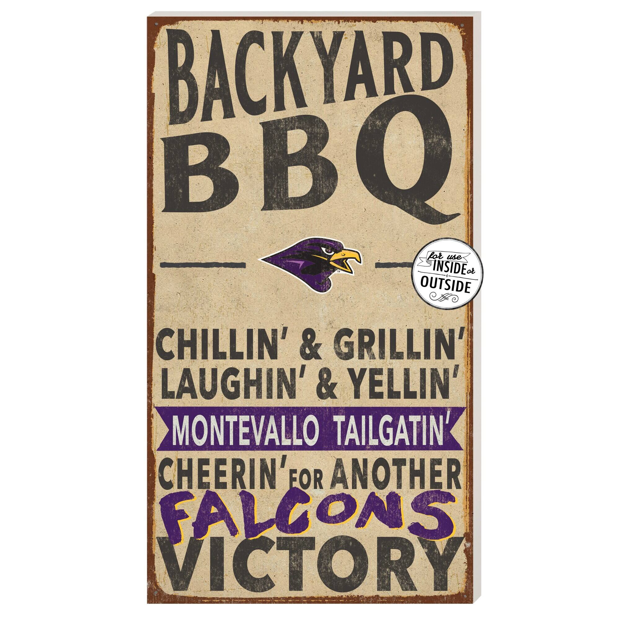 Montevallo Falcons 11" x 20" Indoor/Outdoor BBQ Sign