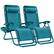 Front. Best Choice Products - Best Choice Products Set of 2 Zero Gravity Lounge Chair Recliners for Patio, Pool w/ Cup Holder Tray - Peacock - Peacock.