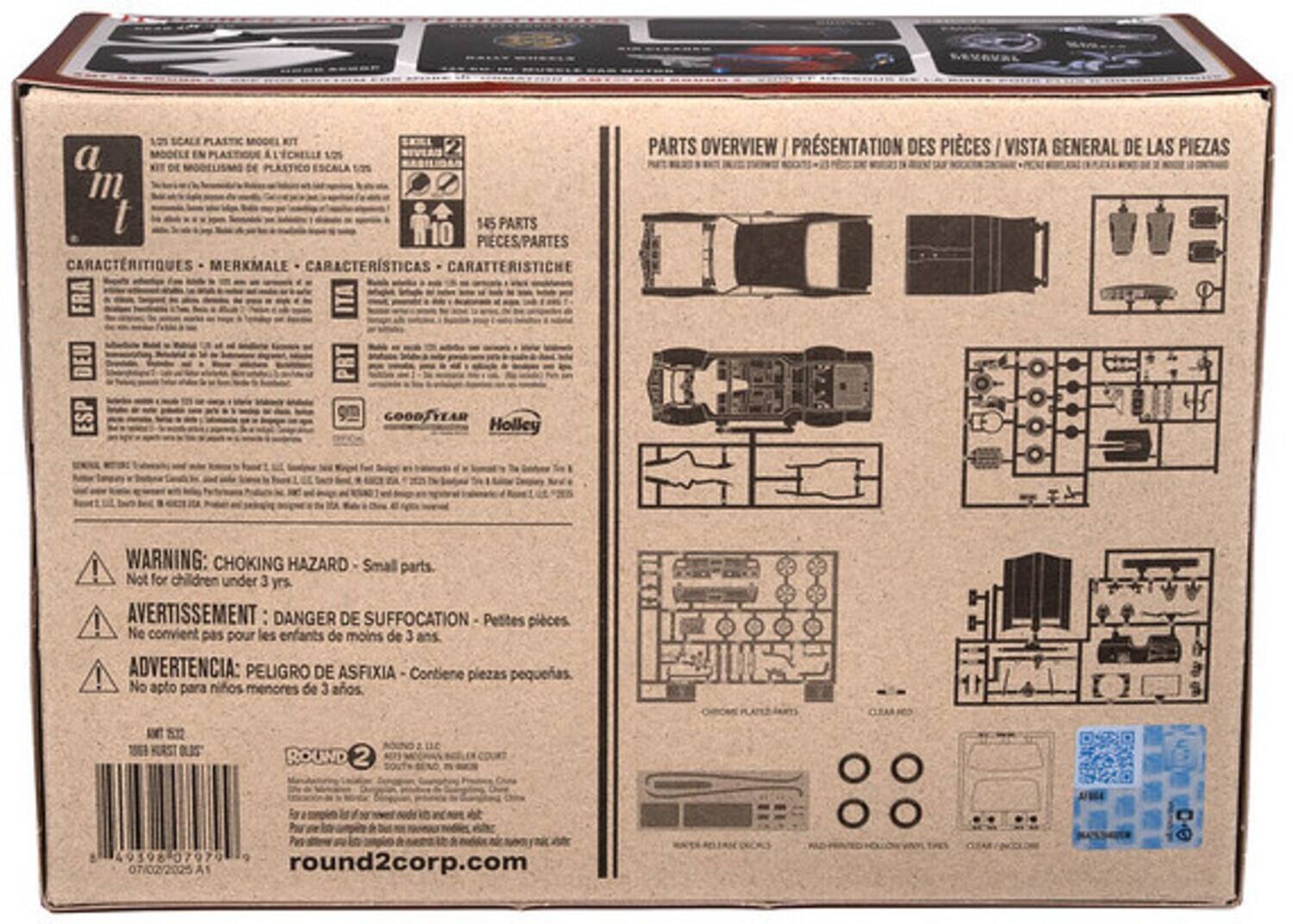 SEMAVAL 125  
SCALE PLASTIC MODEL KIT  
SKRIL MODELE EN PLASTIQUE A ALVCHELLE  
22 a 12% NIT DE MODELISMO DE PLASTICO ESCALA  
695 Mm m t  
145 PARTS PIECES/PARTES CARACTERISTIQUES MERKMALE CARACTERISTICA CARATTERISTICHE  
ITA DEU PRT ESP  

GOOD YEAR Holley  

PARTS OVERVIEW / PRÉSENTATION DES PIÈCES / VISTA GENERAL DE LAS PIEZAS  

WARNING: CHOKING HAZARD Small parts. Not for children under 3 yrs.  
AVERTISSEMENT : DANGER DE SUFFOCATION Petites pièces Ne convient pas pour les enfants de moins de 3 ans.  
ADVERTENCIA: PELIGRO DE ASFIXIA Contiene piezas pequeñas. No apto para niños menores de 3 años.  

DNET 812  
OLS" ROUND 2 a 8  
49398 07979 07/02/2025  
A1 round2corp.com  

14