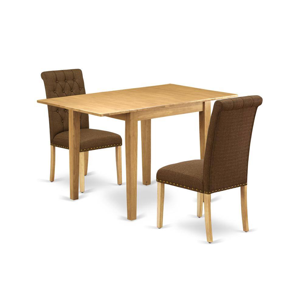 Left. East West Furniture - Dining Room Set Oak - Brown.