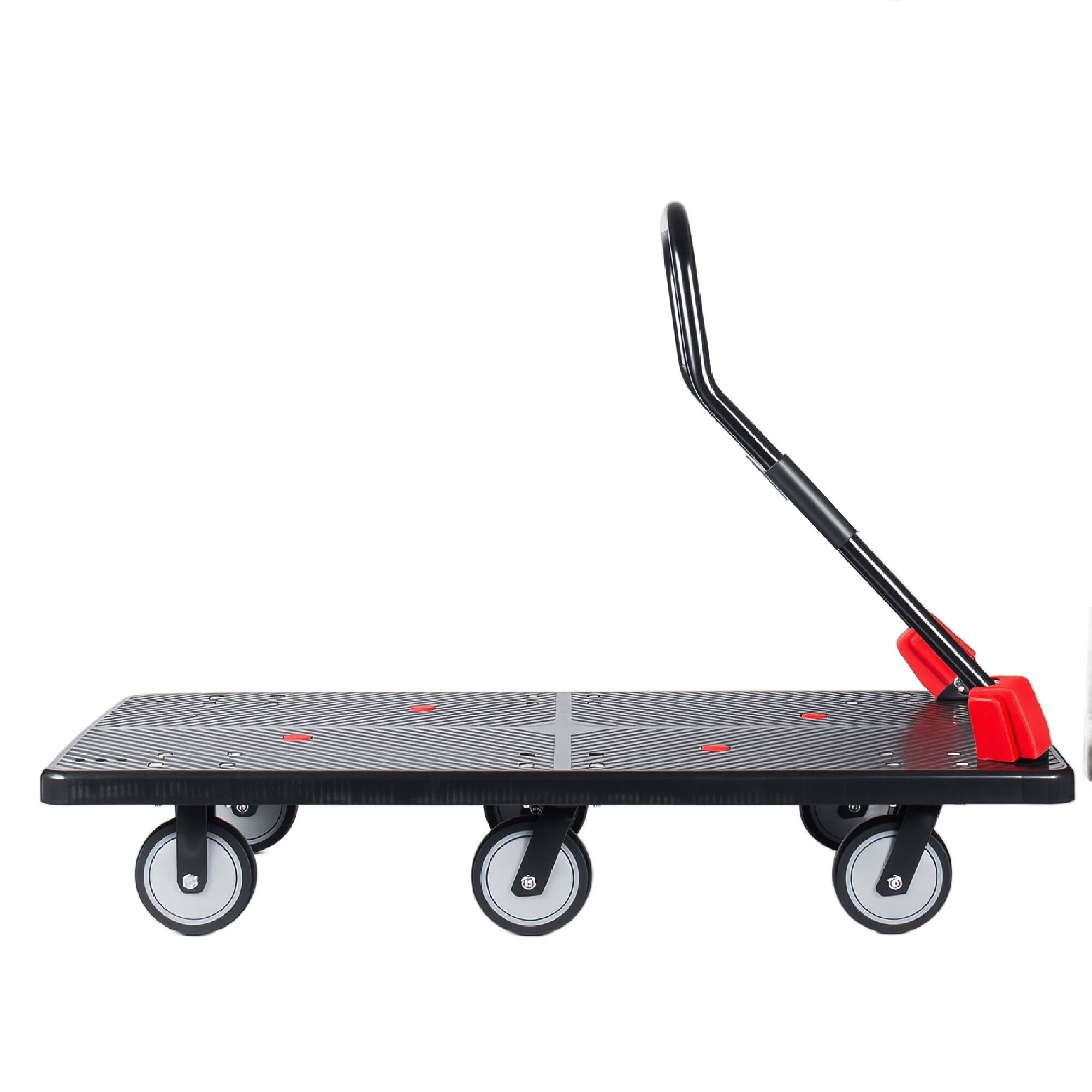 Alt View 1. LOVMOR - 25.5 x 51.5 in. Foldable Platform Truck with 6 in. Wheels, 1800-Lb Capacity - Black.