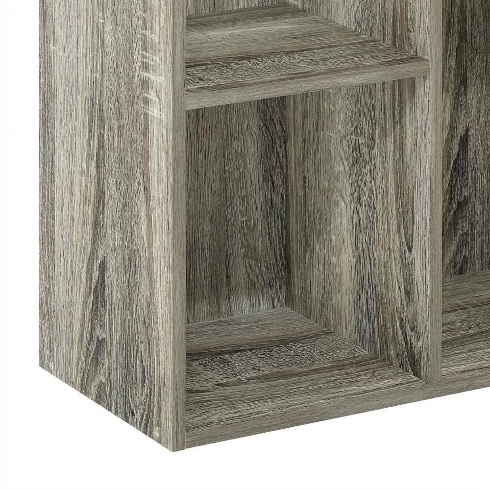 Alt View 2. FurniFact - Reversible 5-Cube Storage Shelf In French Oak Finish For Versatile Organization - French Oak.