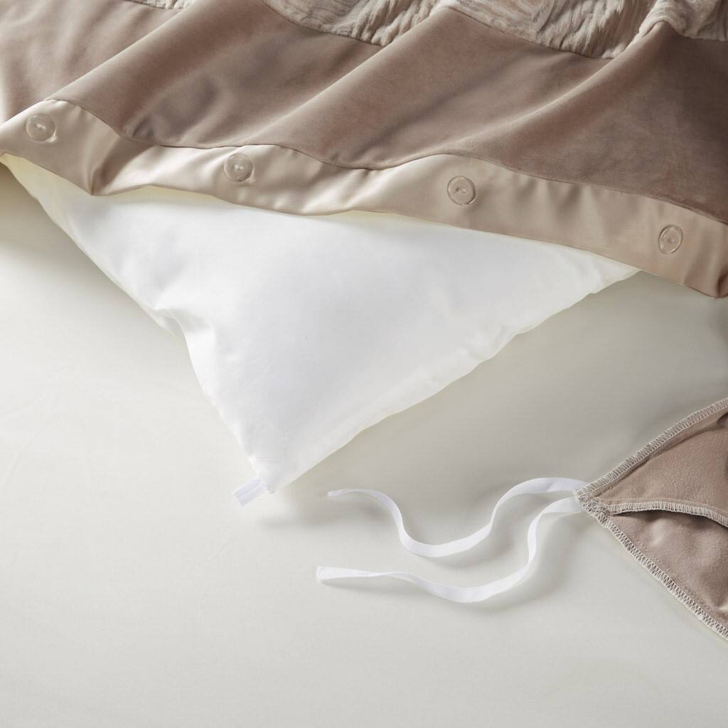 Alt View 5. Gracie Mills - Gracie Mills Harper Oversized Velvet Comforter Set - Beige.