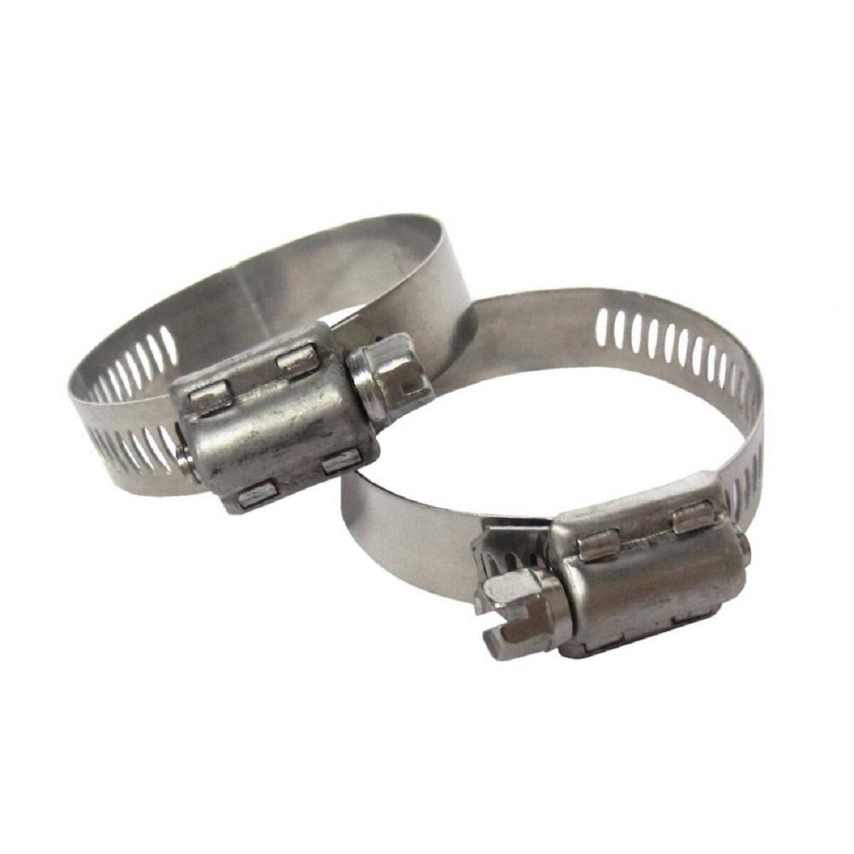 Alt View 2. Swim Central - Silver Colored Hose Clamps - 2.5" - Set of 2 - Silver.