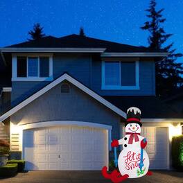 BreeBe - Christmas Inflatable Decoration with Built-In LED Lights and Sandbag - Multicolor