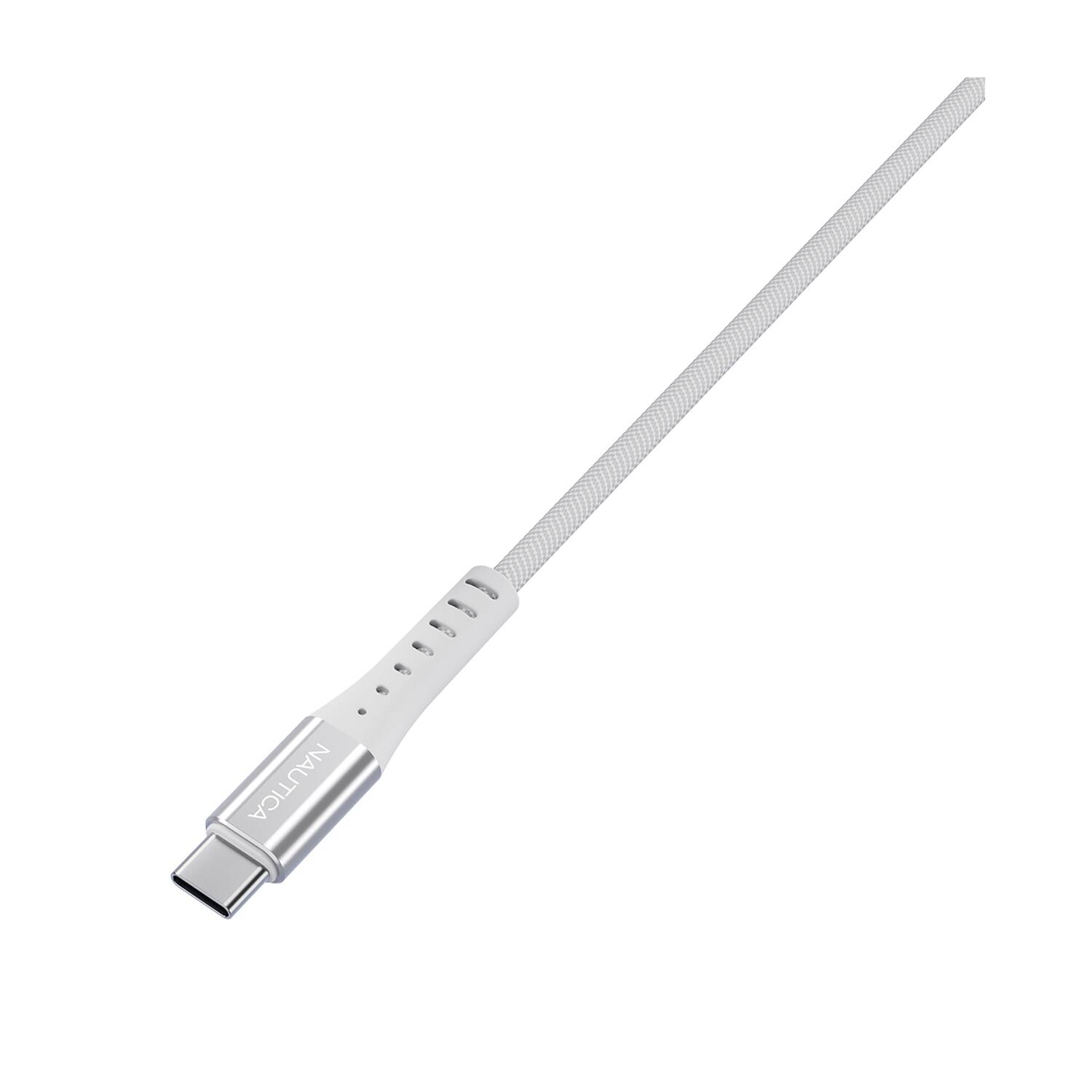 Back. Nautica - Nautica 3 In 1 Charging Cable CB630 (60W) ( C TO / C-L-C ) (White) - White.