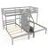 Alt View 1. Gymax - Gymax Wooden Twin Over Twin & Twin Bunk Bed w/ 4-Step Storage Staircase Guardrail - Gray.