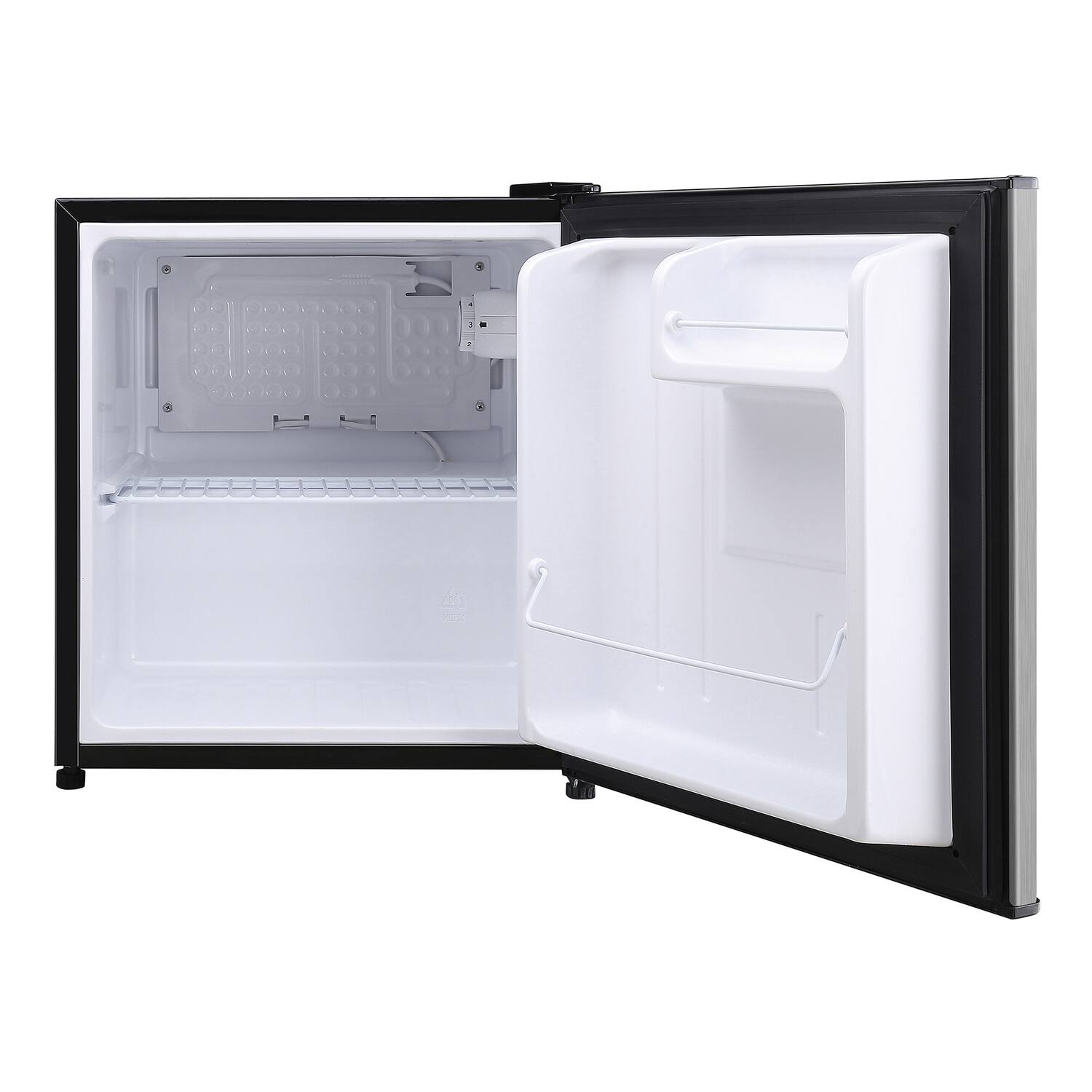 Alt View 3. Magic Chef - 1.7 Cu Ft 90W Stainless Steel Mini Refrigerator - Silver.