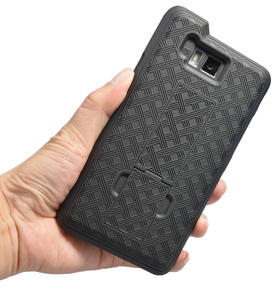 Alt View 6. Nakedcellphone - Slim Case for Sonim XP8 (XP8800) - with Kickstand - Black.
