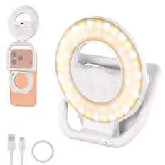Front. Neewer - Entry Level Magnetic Selfie Ring Light for MagSafe iPhone, 4W.