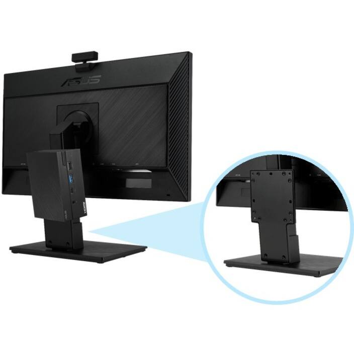 Alt View 2. ASUS - Asus CPU Mount for Mini PC, LCD Monitor - Black - 100 x 100 - VESA Mount Compatible - Black.