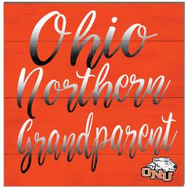 Jardine - Ohio Northern Polar Bears 10'' x 10'' Grandparent Plaque - Orange