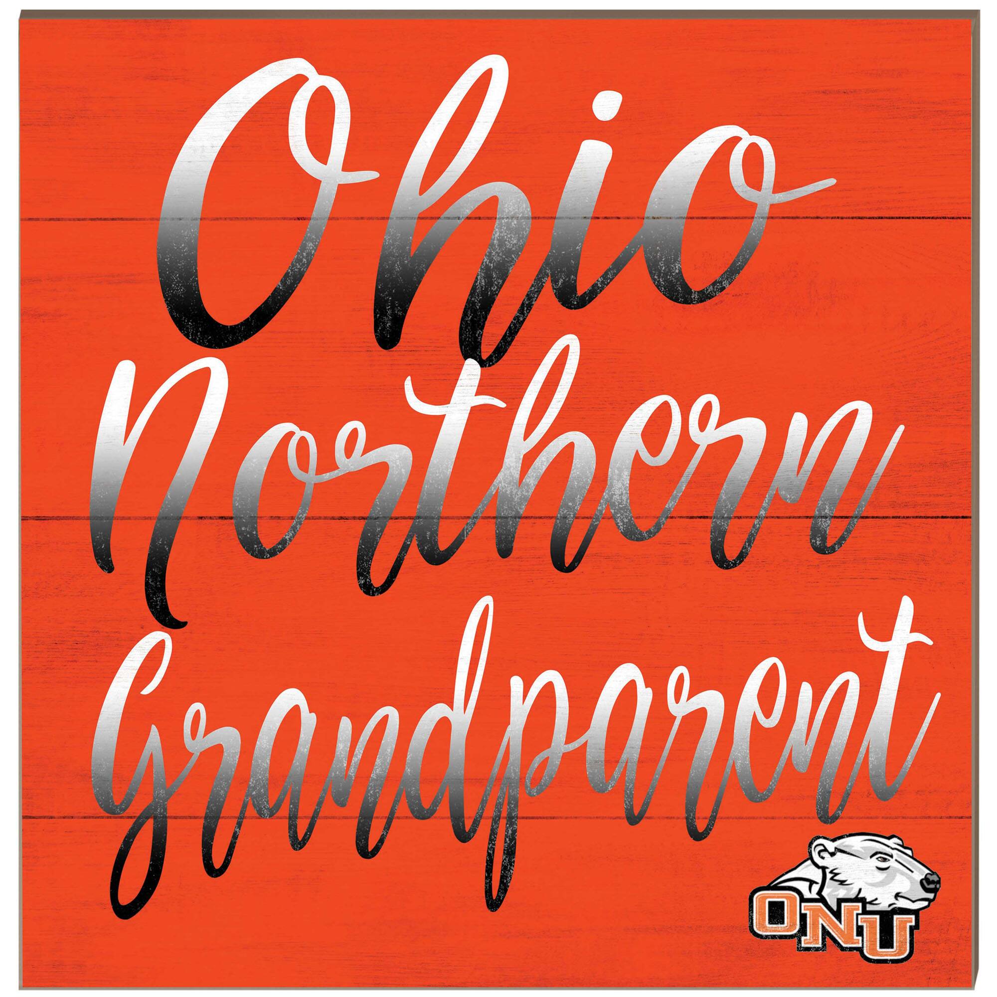 Ohio Northern Polar Bears 10'' x 10'' Grandparent Plaque