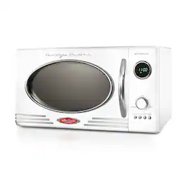 Nostalgia - 0.9 cu. ft. 800-Watt Retro Microwave Oven - White