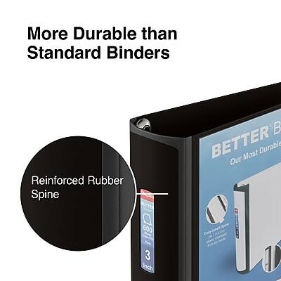 More Durable than Standard Binders

Reinforced Rubber Spine

BETTER BINDER
Our Most Durable

600 Sheets
3 Inch