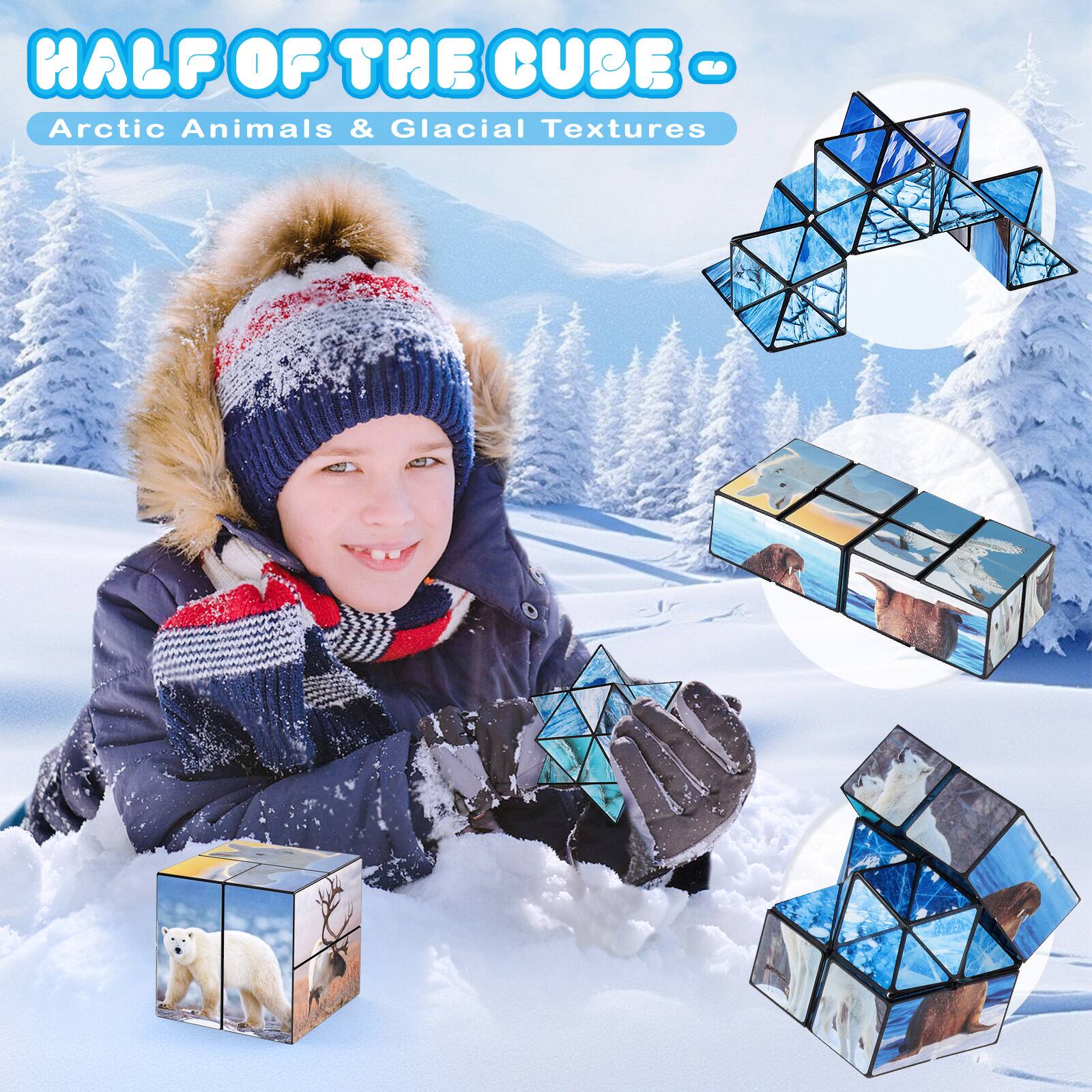 HALF OF THE CUBE  
Arctic Animals & Glacial Textures