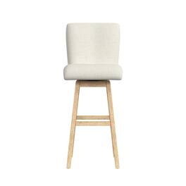 Picket House Furnishings - Cambria UPH Swivel Bar Stool with Beige Boucle in Natural - Tural
