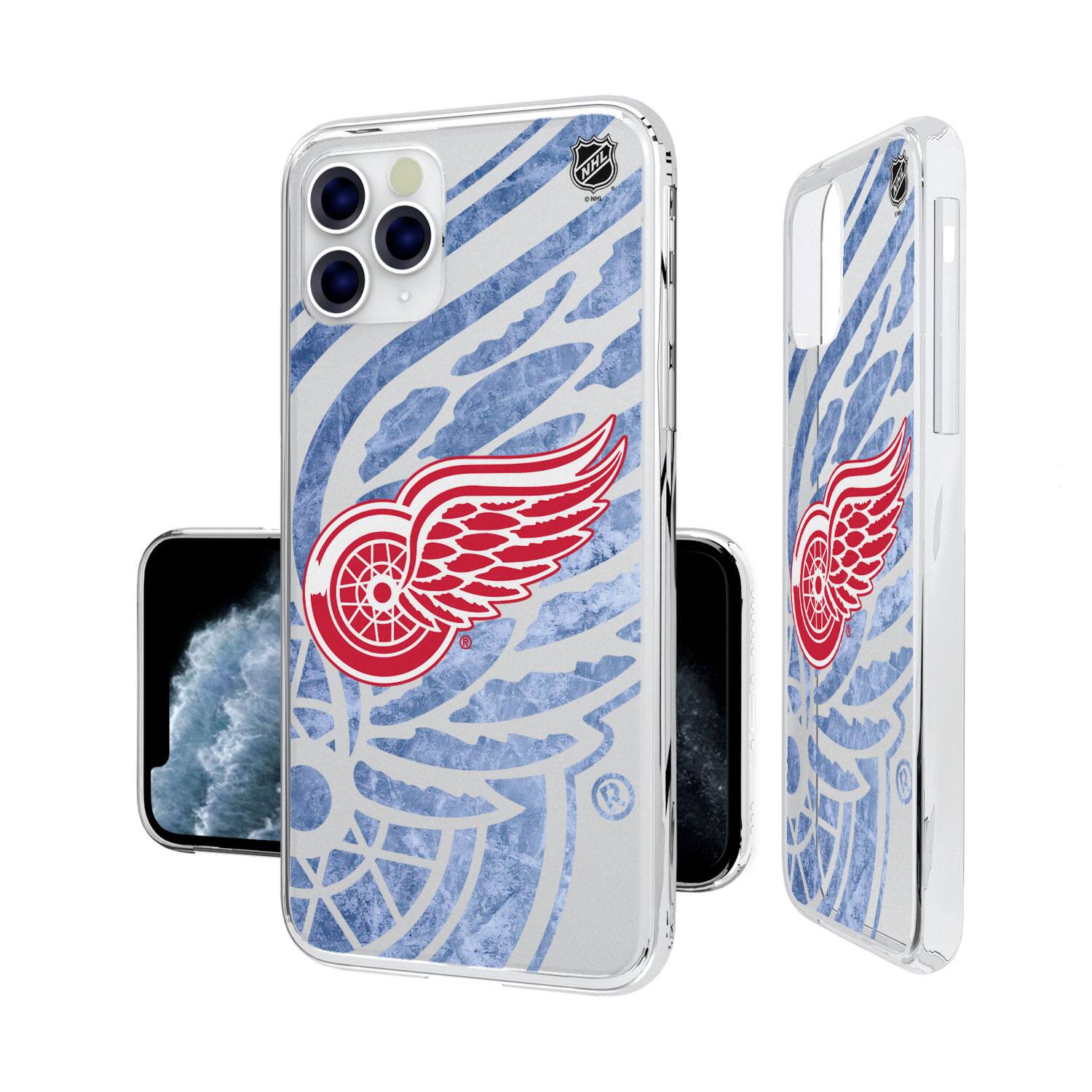 Alt View 3. Keyscaper - Detroit Red Wings iPhone Clear Ice Case - 16e - Multicolor.