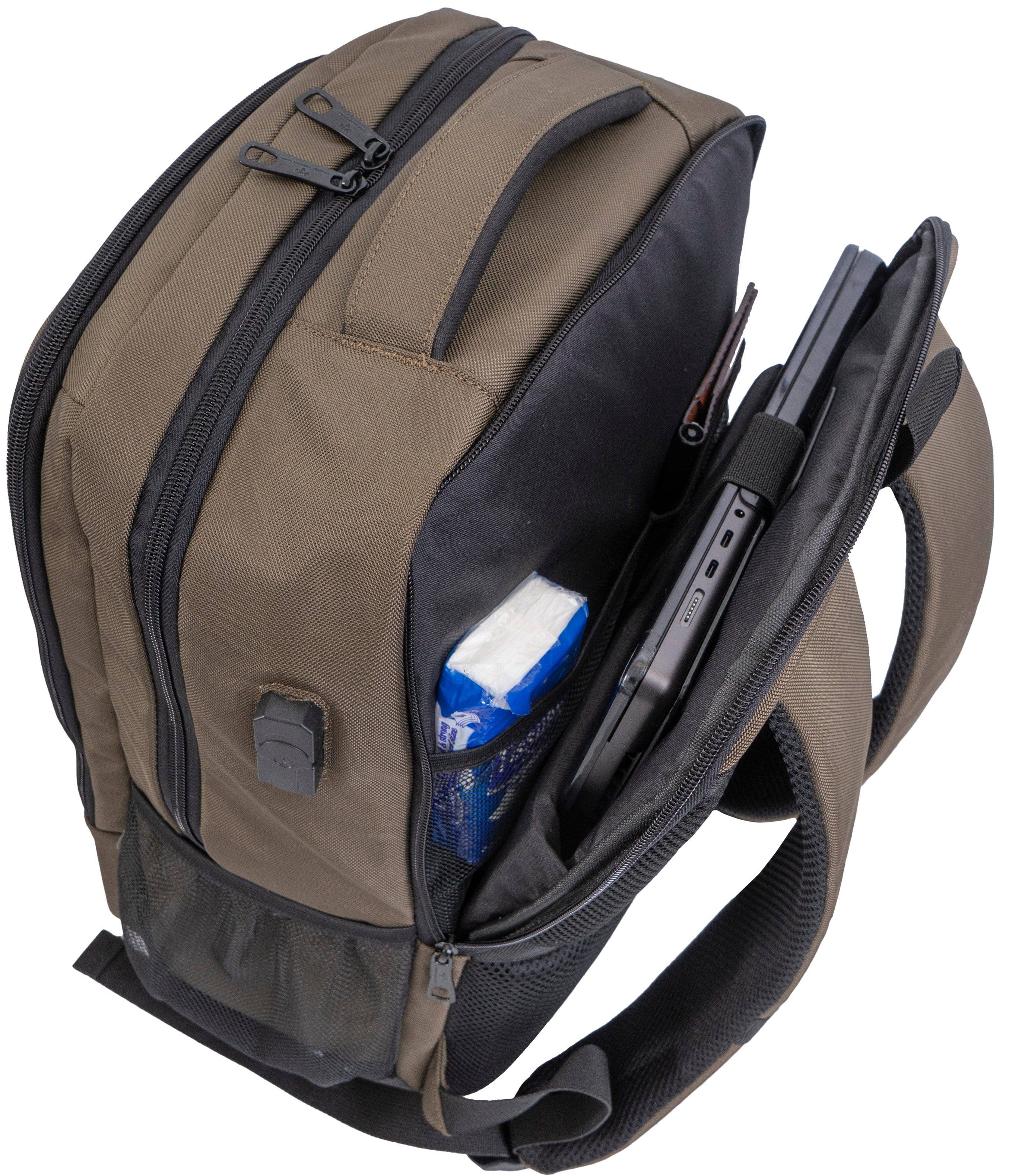 Jack Abrahams The Hamilton Nylon Workbook Backpack Olive JAB1195