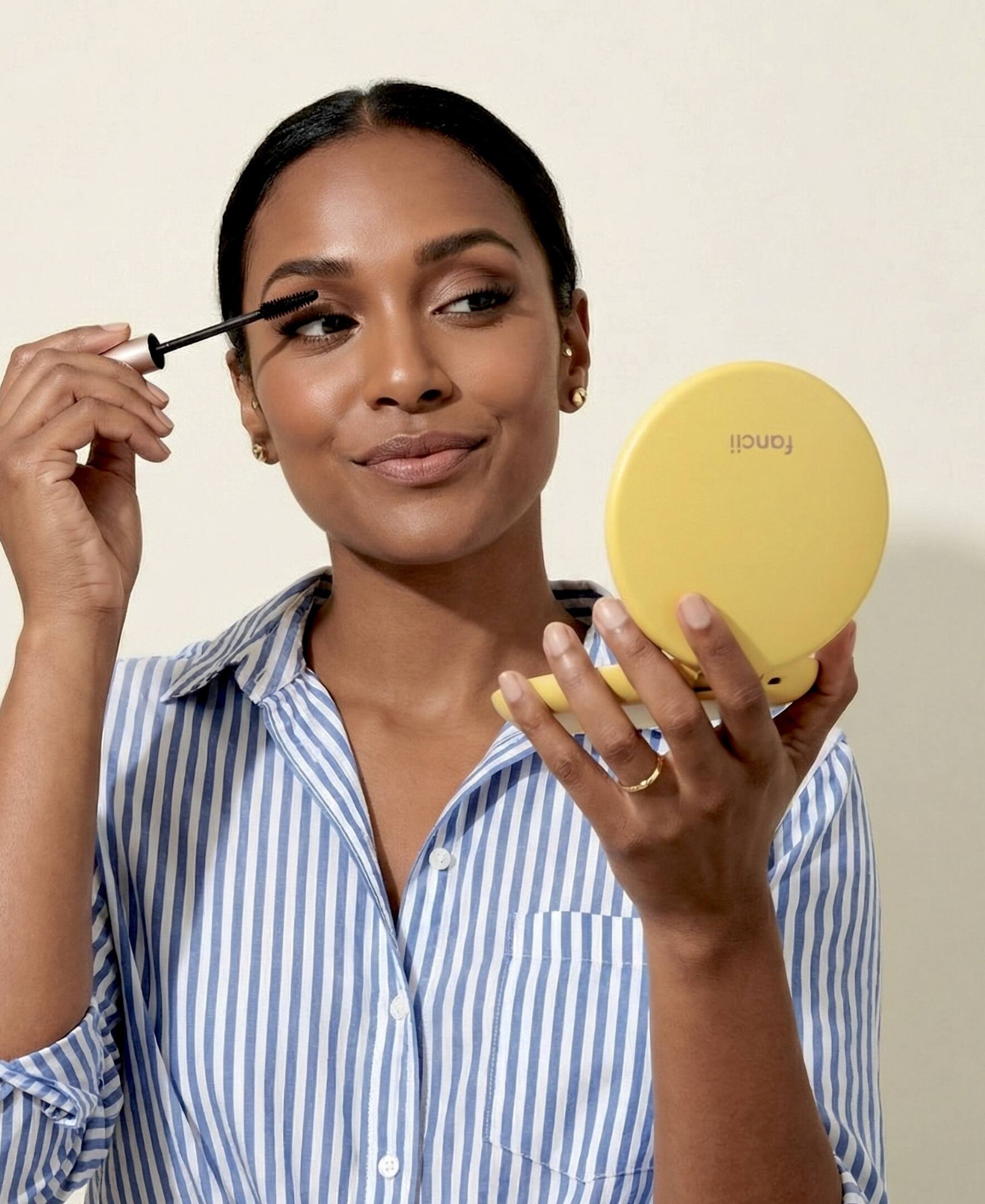 Back. fancii - Taylor LED Compact Mirror - Marigold.
