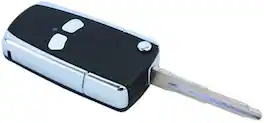 HQRP - Folding Flip Key Fob Shell Case, 2-Button, Uncut Blade - for Mitsubishi Lancer 2002-2010 - Black