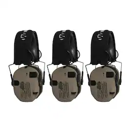 Walkers - Walker's Razor Slim Electronic Shooting Muffs (3-Pack, US Flag-FDE) - Tan