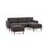 Front Zoom. Burrow - Mid-Century Nomad Sofa Sectional with Ottoman - Charcoal.