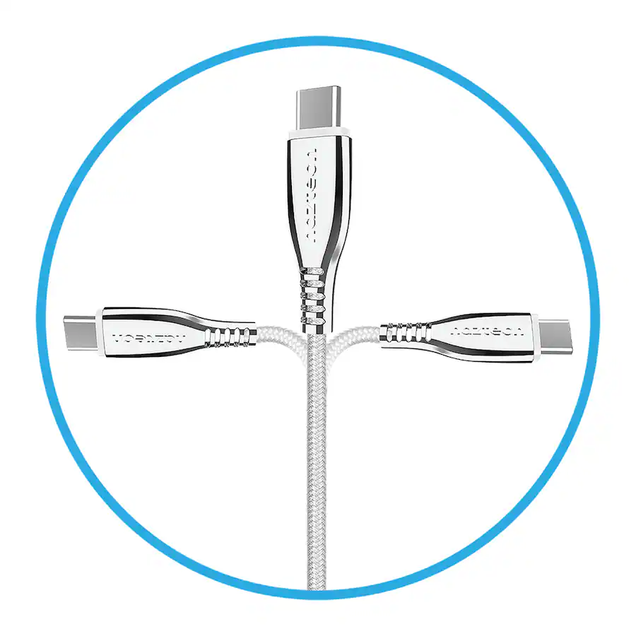 Usbc Razor Wire Naztech 6 Ft Titanium USB C to USB C Braided Cable 15502 - Best Buy