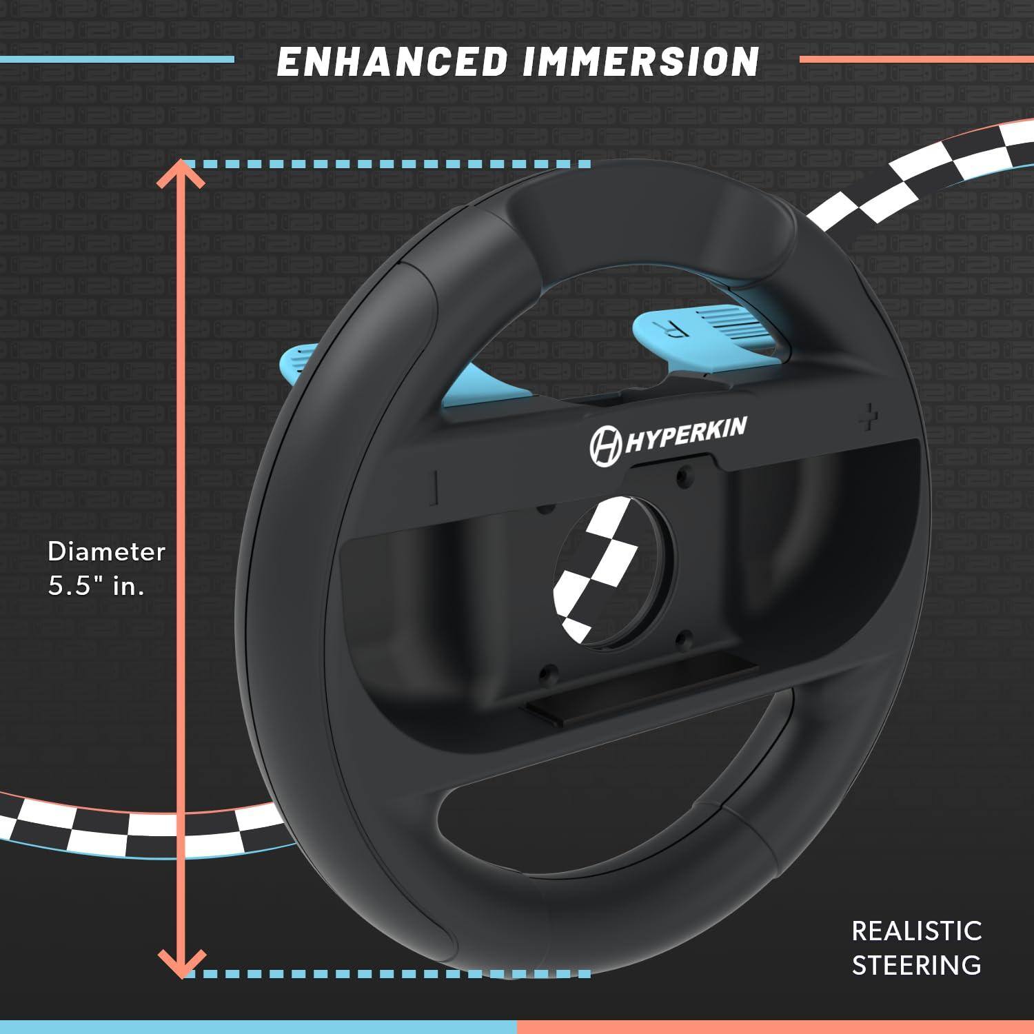 ENHANCED IMMERSION

HYPERKIN

Diameter 5.5" in.

REALISTIC STEERING