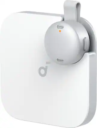 Front. Soundcore - Work, Portable AI Voice Recorder, Note Taker, Transcription, & Summarization, 6-Month Pro at No Charge, 8GB (No Display) - White.