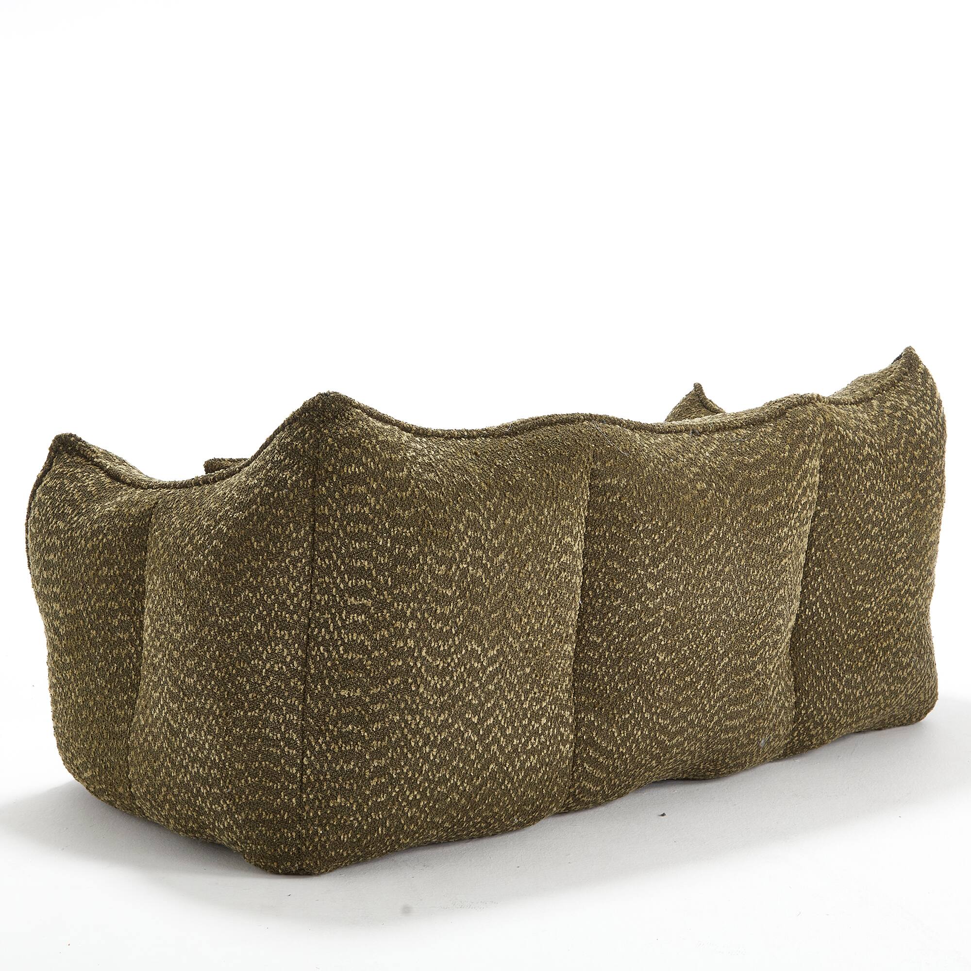 Alt View 8. GOODSILO - Large Square Beanbag Chair with High Resilience Foam Core for Two Person Lounging and Relaxation - Olive Green.
