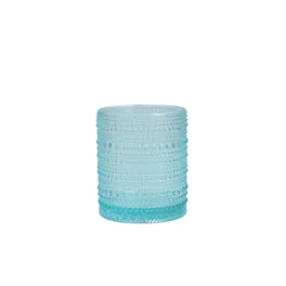 Fortessa - D&V By Jupiter Double Old Fashion Glass, 10 ounce, Set of 6 - Pool Blue