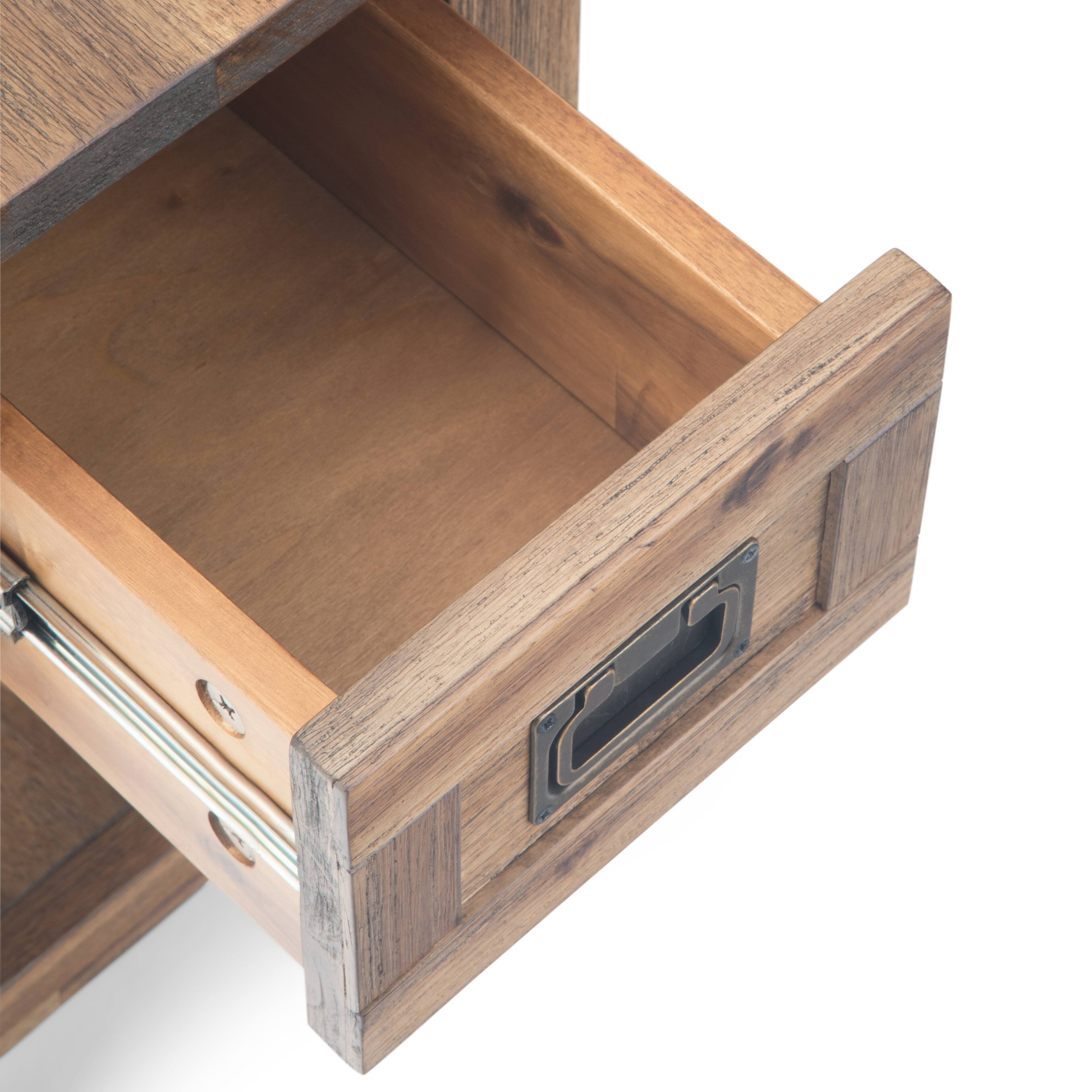 Alt View 14. Simpli Home - Monroe Narrow Side Table - Rustic Natural Aged Brown.