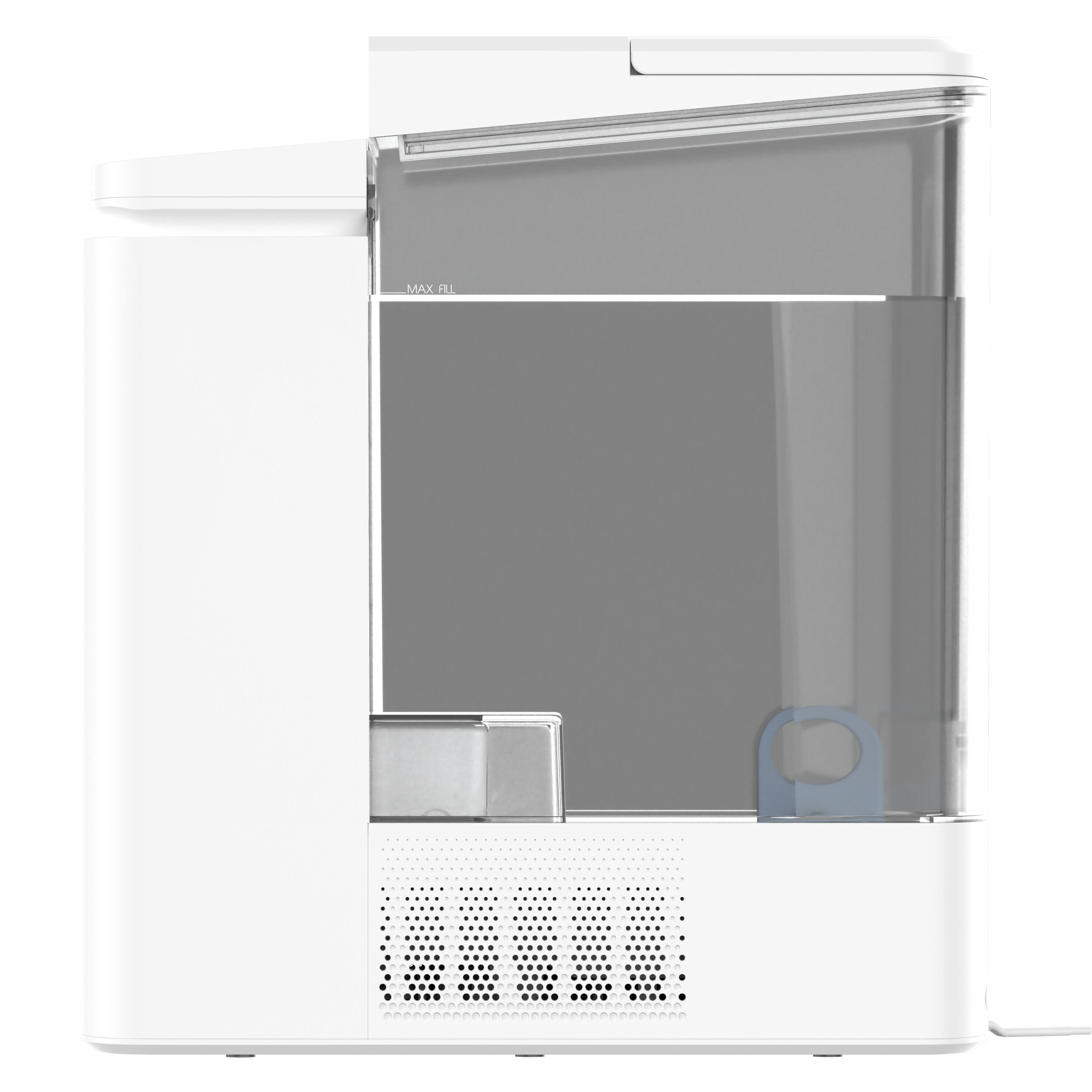 Left. Vornado - Vornado MISTIC 8 Ultrasonic Humidifier, Top-Fill, Aromatherapy, Warm or Cool Mist Humidifier, Humidity Control - White.