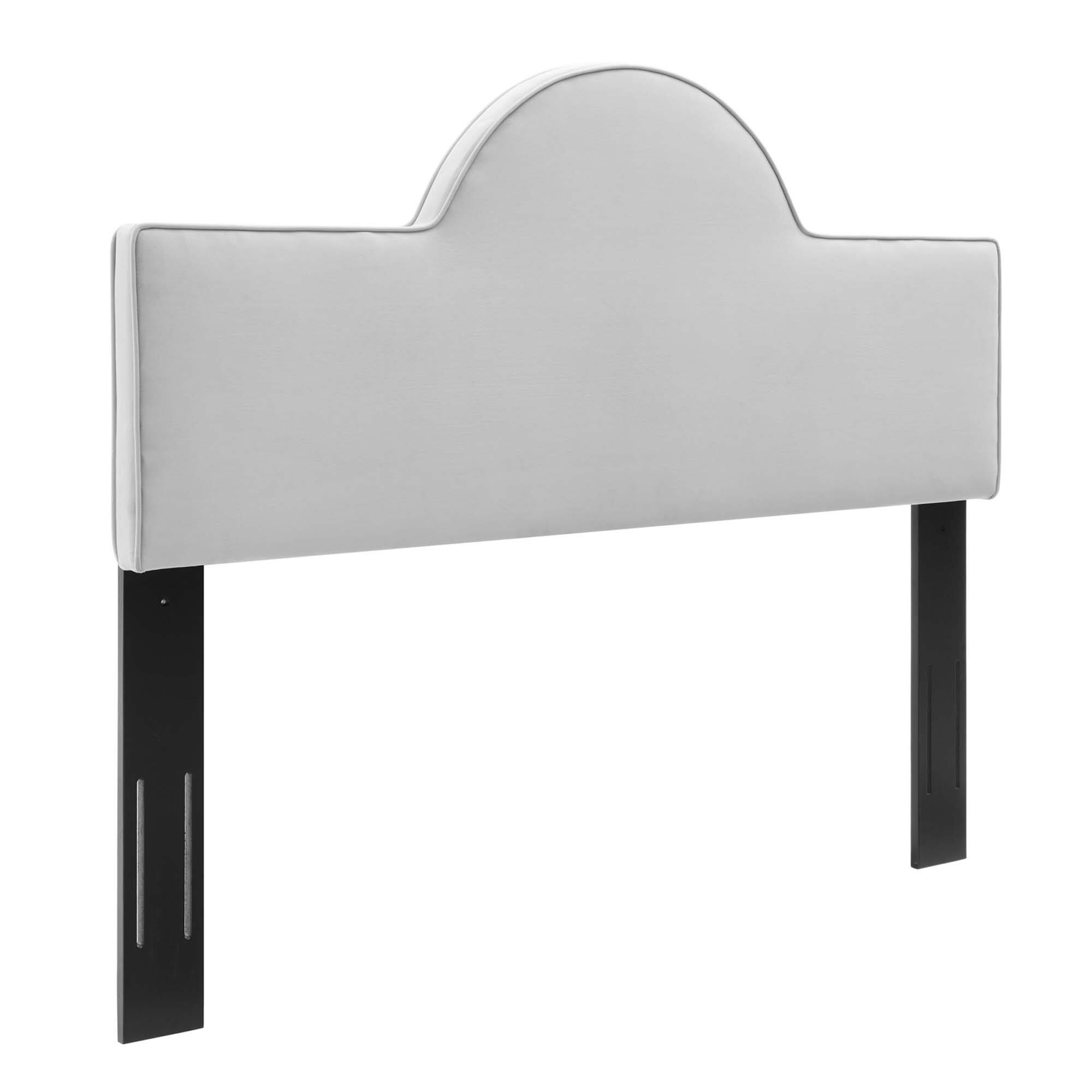 Alt View 1. Modway - Solana Arched Performance Velvet Full Platform Bed - Blue.