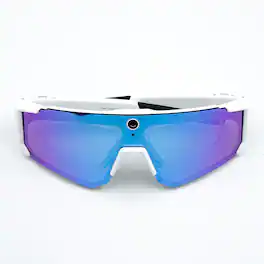Loheer - Smart Glasses with Camera, AI Image Stabilization, Real-Time Translation, Cycling Wear - White/Blue - White - (2026)