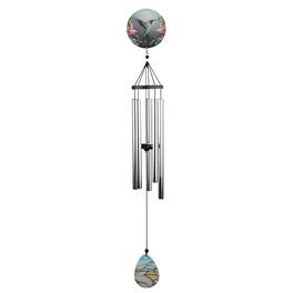 FC Design - 37" Long Hummingbird Glass Wind Chime Outdoor Patio or Garden Hanging Decoration - Multi-Color