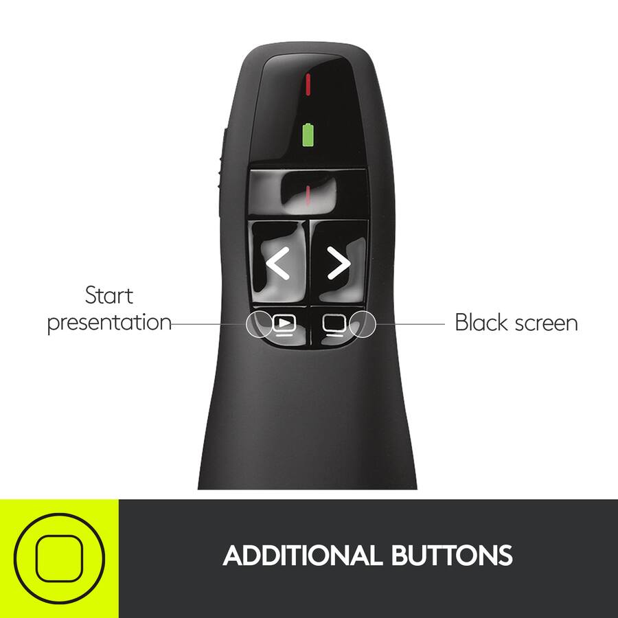 Logitech R400 Presenter Remote Control Black 910-001354 Best Buy
