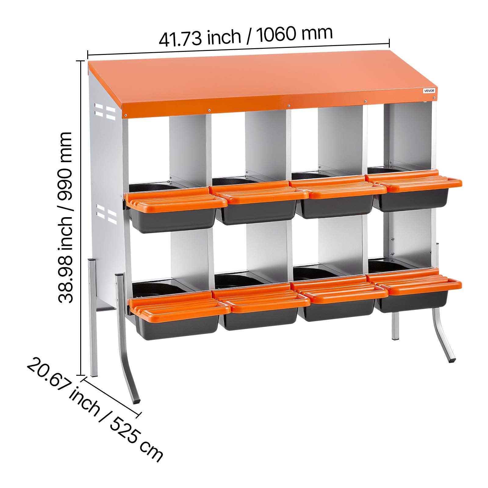 41.73 inch / 1060 mm  
38.98 inch / 990 mm  
20.67 inch / 525 cm
