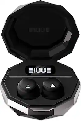 RISOKEYS - Sleep Earbuds, Mini Earbuds for Sleeping, Side Sleep Wireless Headphones, 8Hrs Single Charge, Comfortable Fit - Black