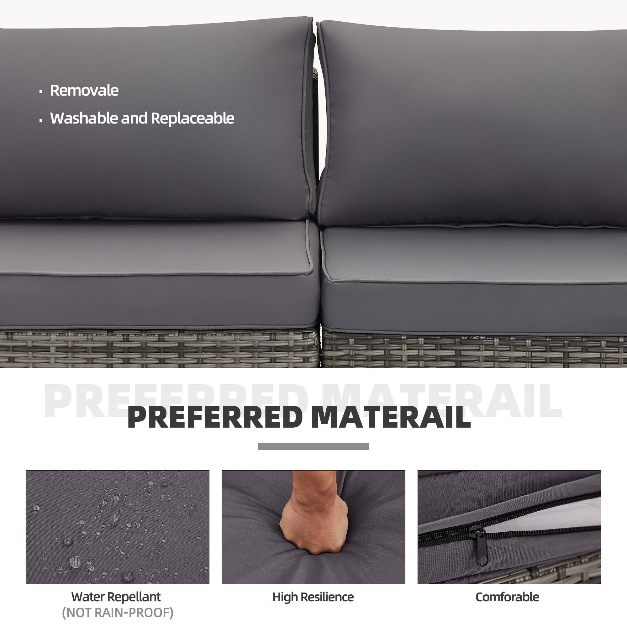 - Removable
- Washable and Replaceable

PREFERRED MATERIAL

- Water Repellent (NOT RAIN-PROOF)
- High Resilience
- Comfortable