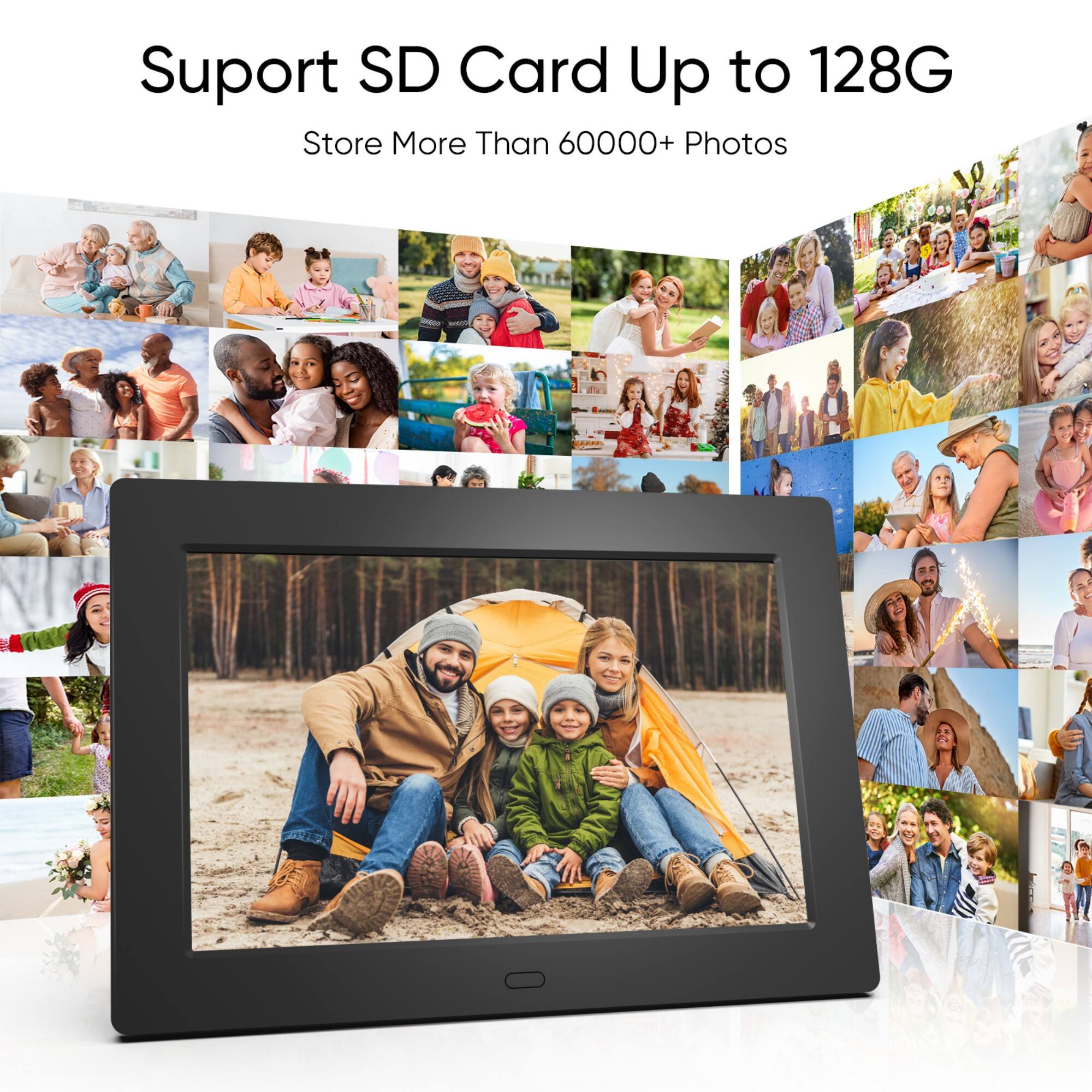 Support SD Card Up to 128G  
Store More Than 60000+ Photos