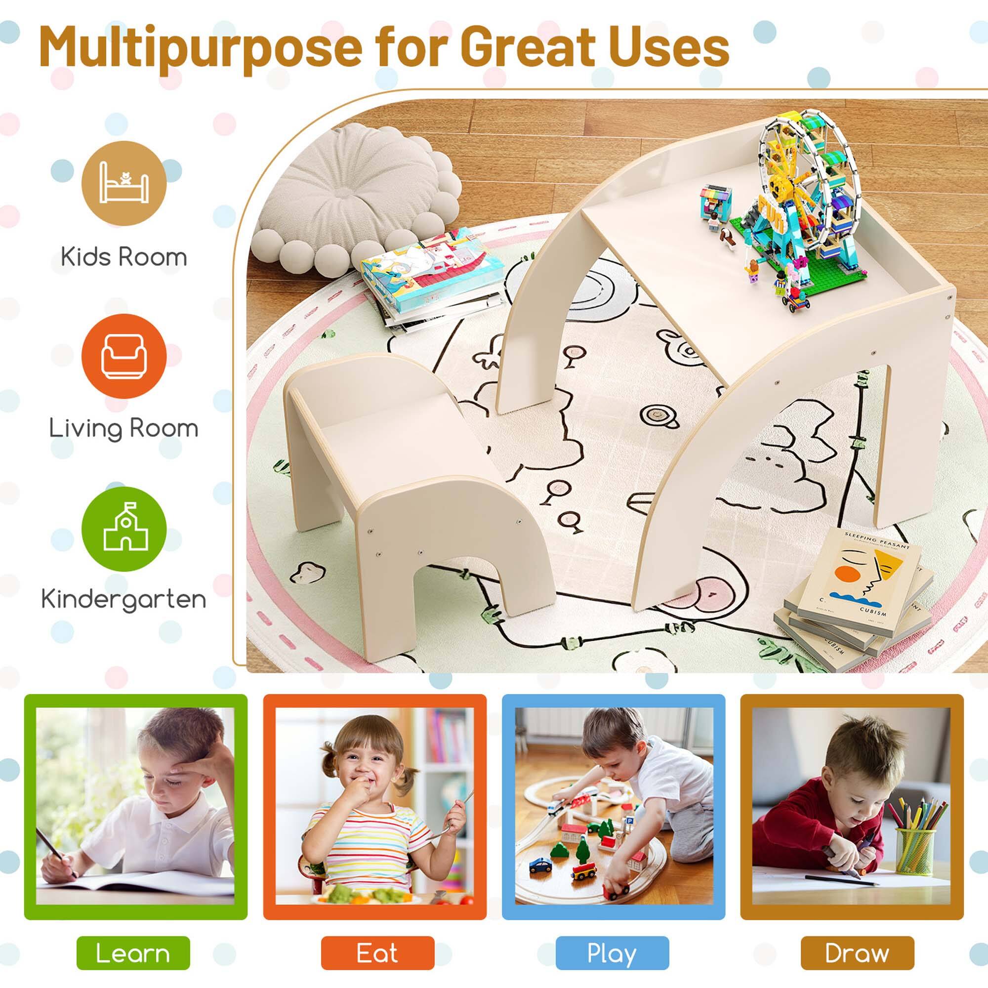 Multipurpose for Great Uses

Kids Room  
Living Room  
Kindergarten  

Learn  
Eat  
Play  
Draw