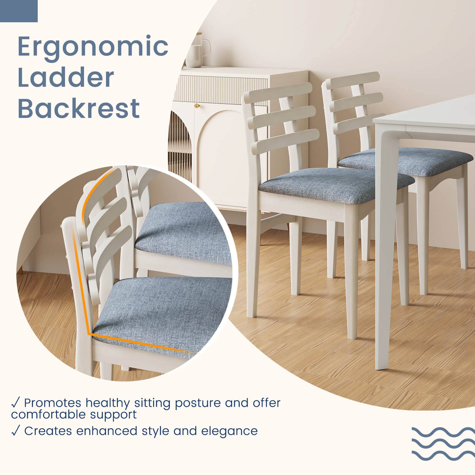 Ergonomic Ladder Backrest promotes healthy sitting posture and offers comfortable support. It creates an enhanced style and elegance.